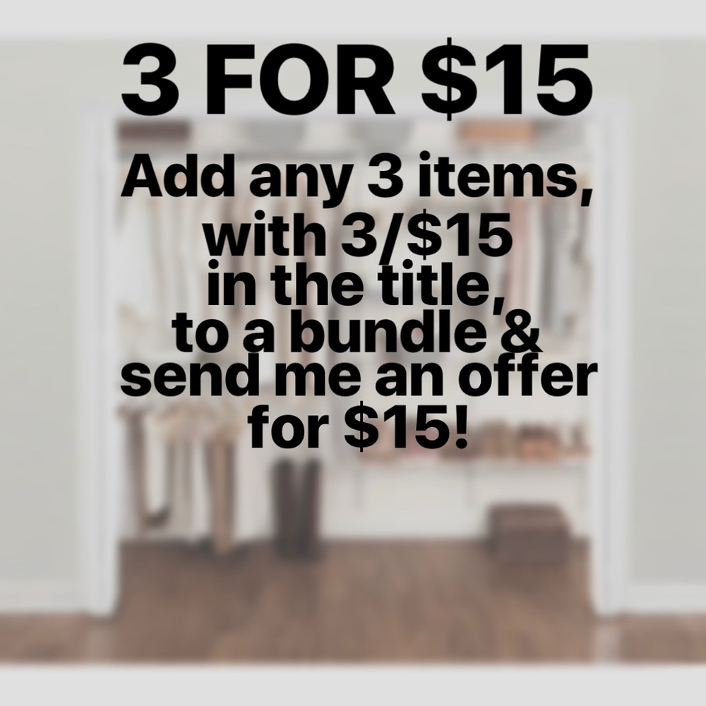 SALE 3/$15